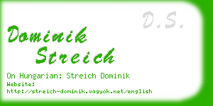 dominik streich business card